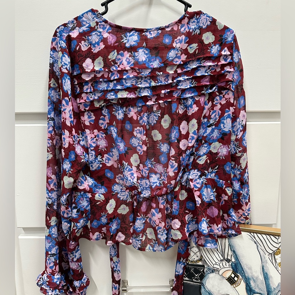 FREE PEOPLE MAYBEL RUFFLE TOP NWT - Picture 7 of 14